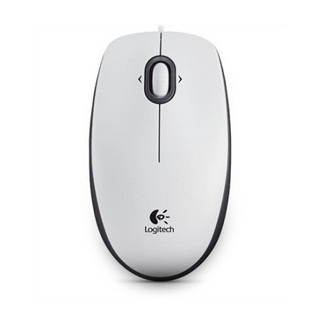 Logitech B100 White, Portable Optical Mouse