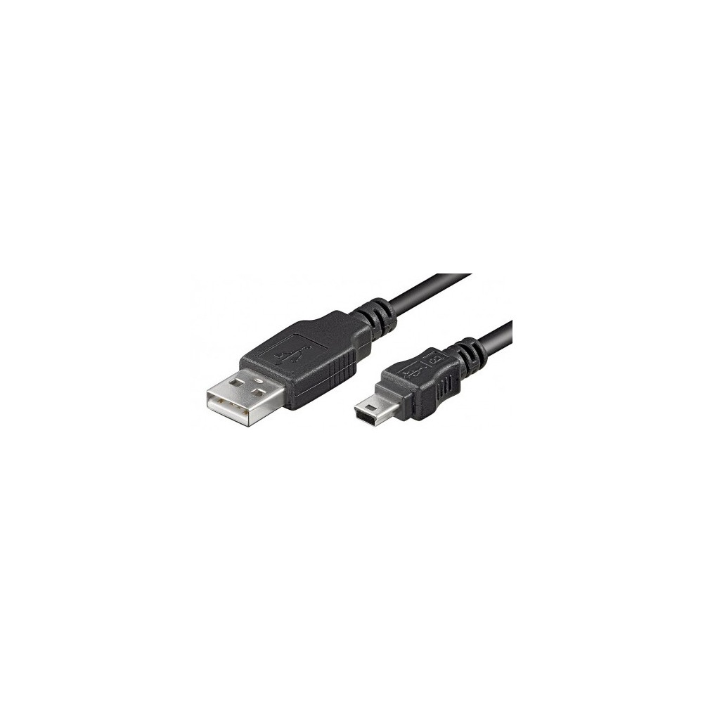 Logilink USB MINI-B 5-pin 180 Cert 1.8m Mini-USB B, USB A, 1.8 m, Black