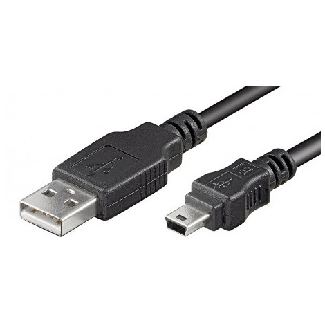 Logilink USB MINI-B 5-pin 180 Cert 1.8m Mini-USB B, USB A, 1.8 m, Black