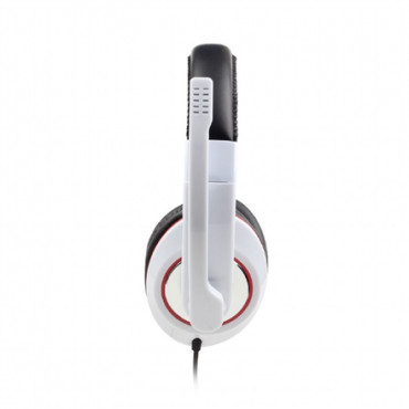 Gembird MHS-001-GW Stereo headset 3.5 mm, Glossy white, Built-in microphone