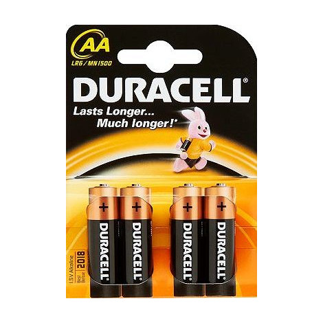 Duracell AA/LR6, Alkaline Basic MN1500, 4 pc(s)