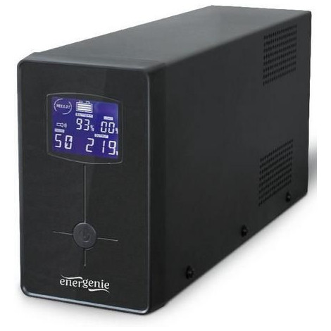 EnerGenie UPS with USB and LCD display, Black 850 VA, 510 W, 220 V