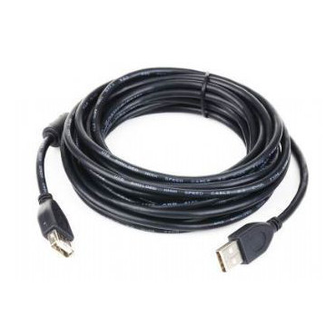 Cablexpert USB 2.0 A M/FM 1.8 m, Black, USB extension cable
