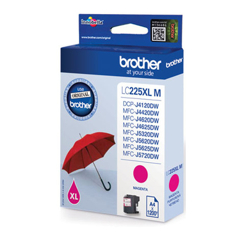 Brother LC-225XLM Ink Cartridge, Magenta