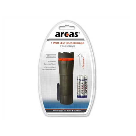 Arcas Torch LED, 1 W, 60 lm, Zoom function