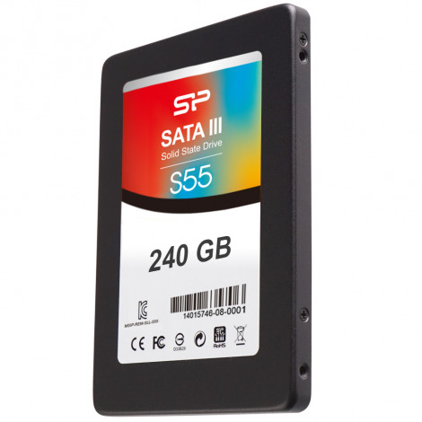 Silicon Power Slim S55 240 GB, SSD interface SATA, Write speed 450 MB/s, Read speed 550 MB/s