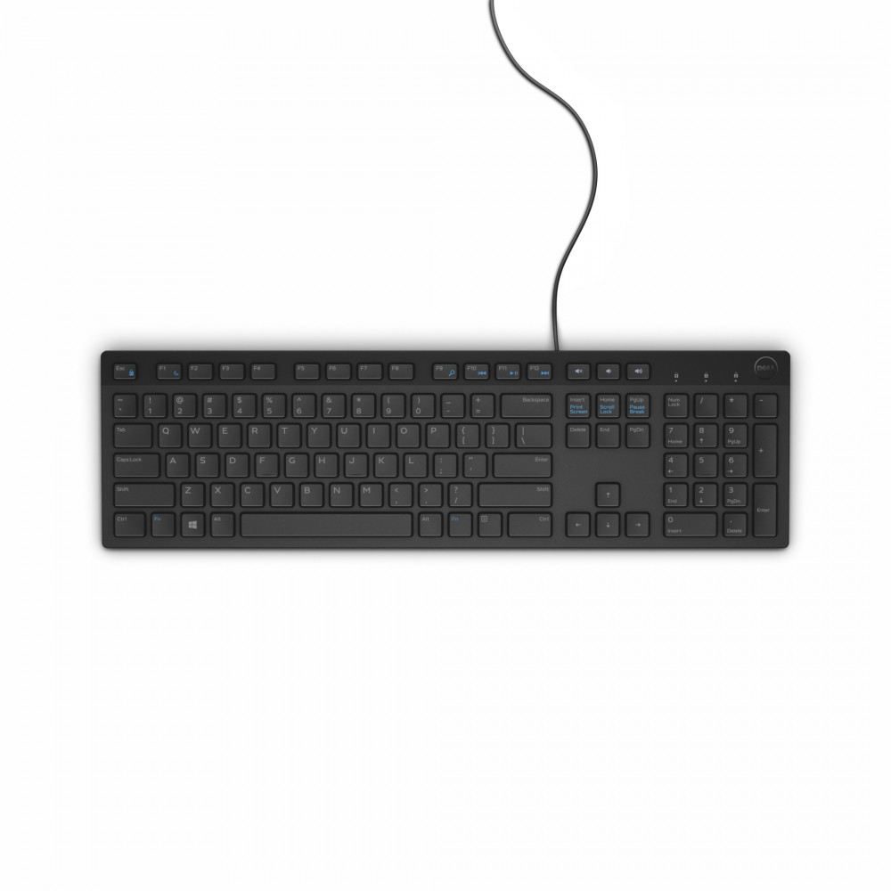 Dell KB216 Standard, Wired, Keyboard layout Russian, Black, Russian, Numeric keypad, 503 g