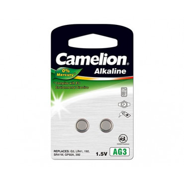 Camelion AG3/LR41/LR736/392, Alkaline Buttoncell, 2 pc(s)