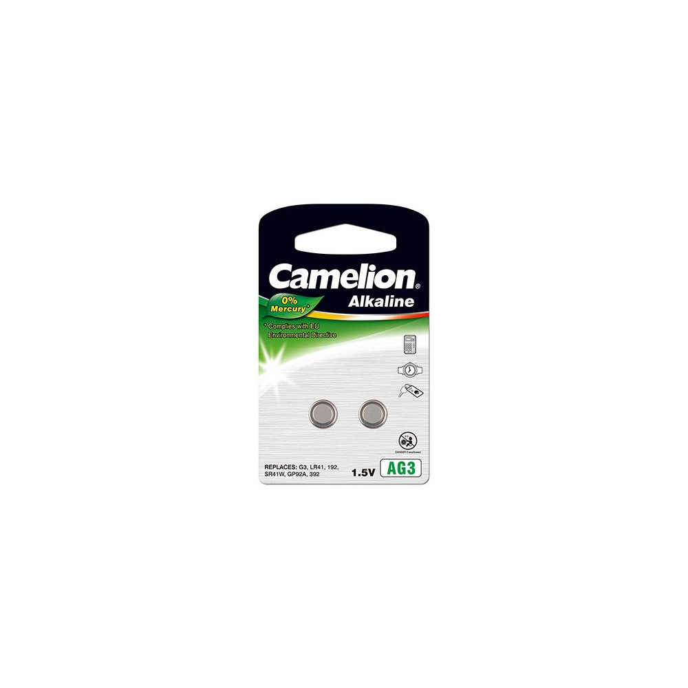 Camelion AG3/LR41/LR736/392, Alkaline Buttoncell, 2 pc(s)