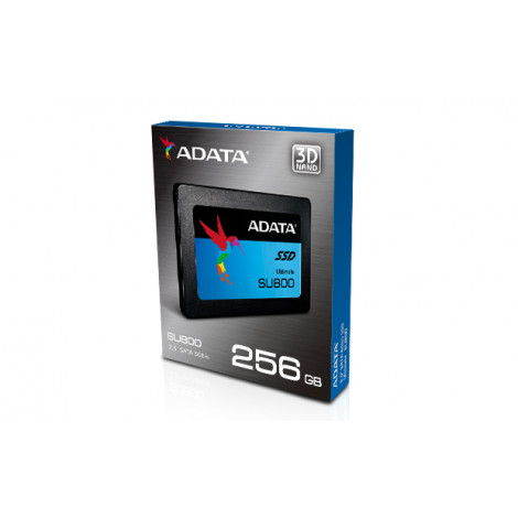 ADATA Ultimate SU800 256 GB, SSD form factor 2.5", SSD interface SATA, Read speed 560 MB/s, Write speed 520 MB/s