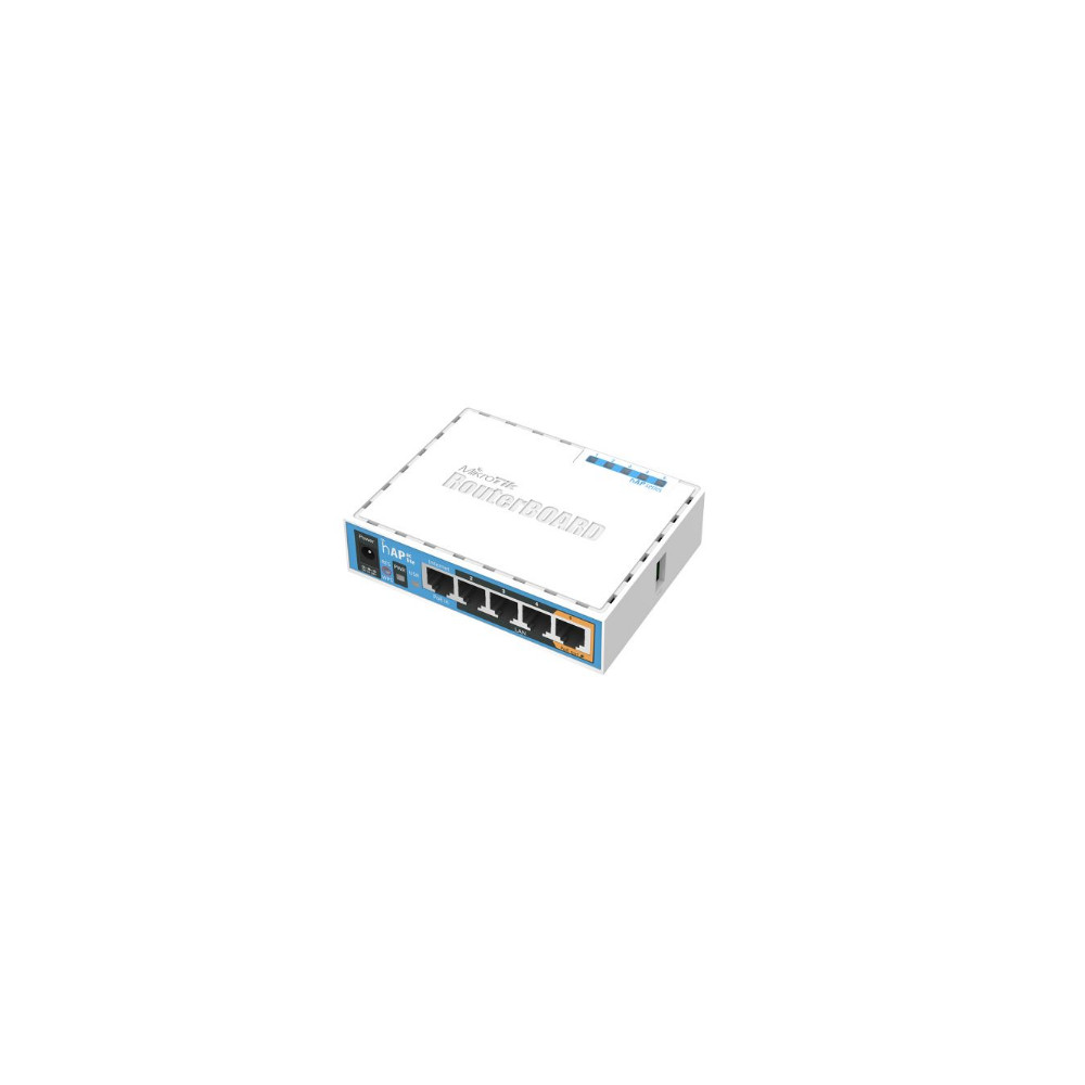 MikroTik RB952Ui-5ac2nD hAP ac lite 802.11ac, 2.4/5.0, 10/100 Mbit/s, Ethernet LAN (RJ-45) ports 5, MU-MiMO Yes, PoE in/out