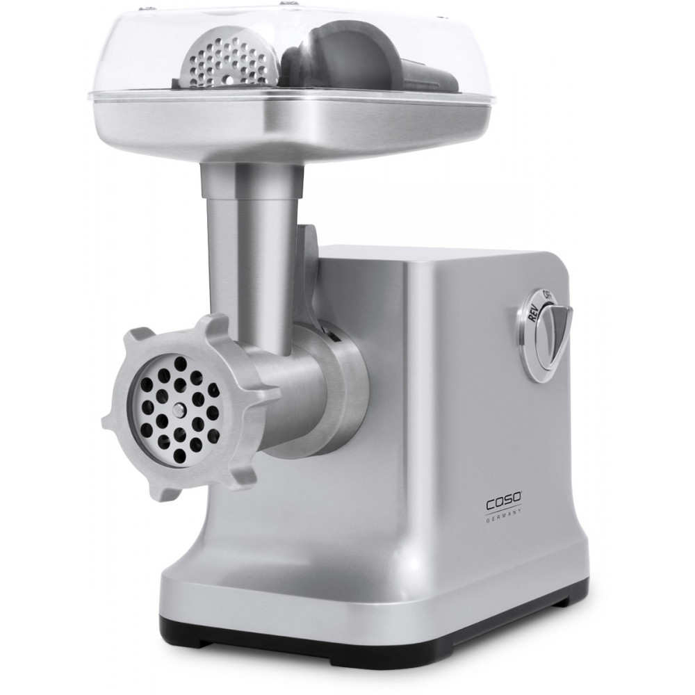 Caso Meat Grinder FW2000 Silver, Number of speeds 2, Accessory for butter cookies Drip tray