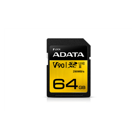 ADATA Premier ONE UHS-II U3 64 GB, SDXC, Flash memory class 10