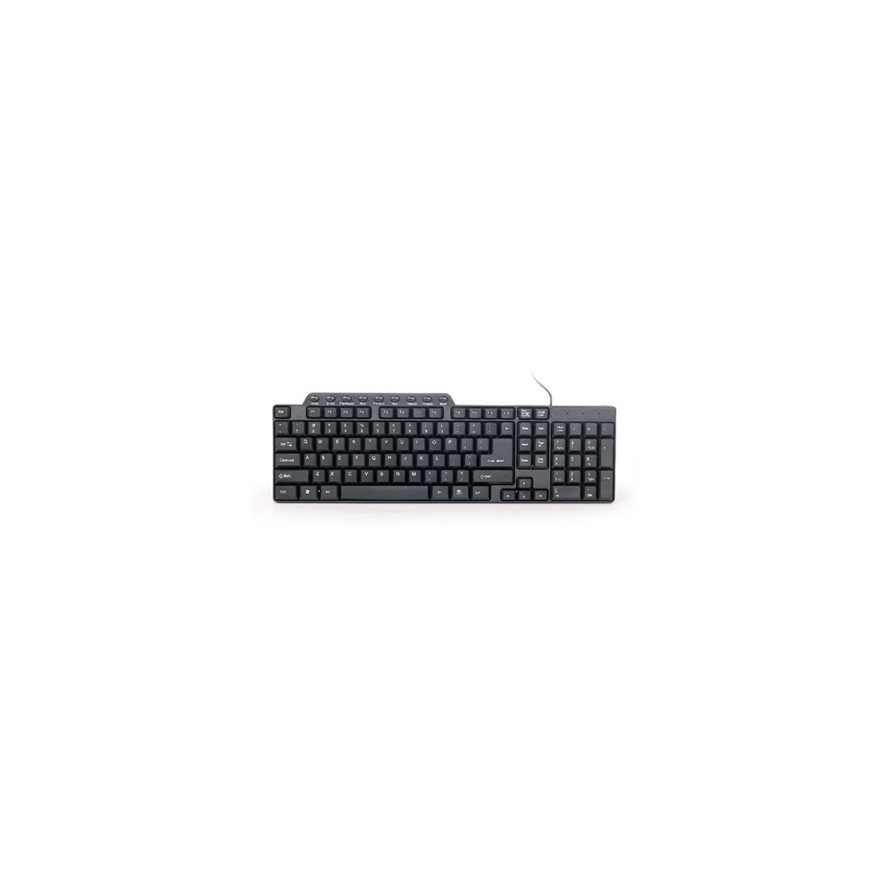 Gembird KB-UM-104 Compact multimedia keyboard USB, Keyboard layout US, Black, 420 g