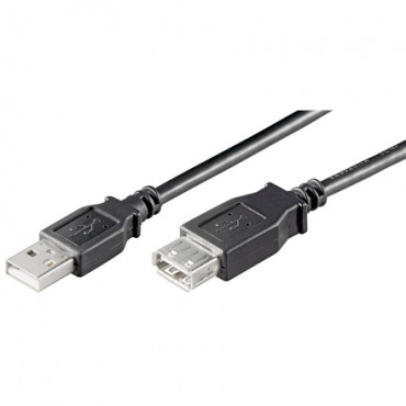 Goobay USB 2.0 Hi-Speed extension cable USB 2.0 male (type A), USB 2.0 female (type A), 3 m, Black