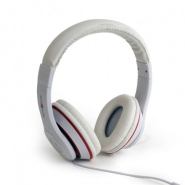 Gembird MHS-LAX-W Stereo headset "Los Angeles" 3.5mm (1/8 inch), Headband, Microphone, 3.5 mm, White, No, No, White