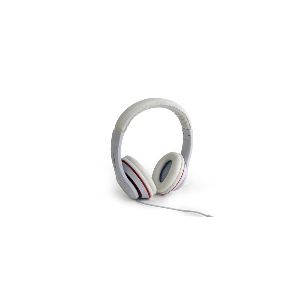 Gembird MHS-LAX-W Stereo headset "Los Angeles" 3.5mm (1/8 inch), Headband, Microphone, 3.5 mm, White, No, No, White