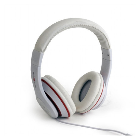 Gembird MHS-LAX-W Stereo headset "Los Angeles" 3.5mm (1/8 inch), Headband, Microphone, 3.5 mm, White, No, No, White