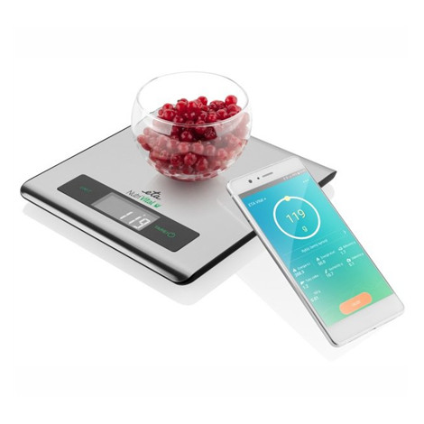 ETA Kitchen scales with smart application Nutri Vital Maximum weight (capacity) 5 kg, Graduation 1 g, Display type LCD, Silver