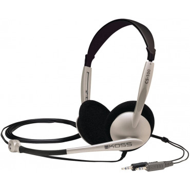 Koss Headphones CS100 Headband/On-Ear, 3.5mm (1/8 inch), Microphone, Black/Gold,