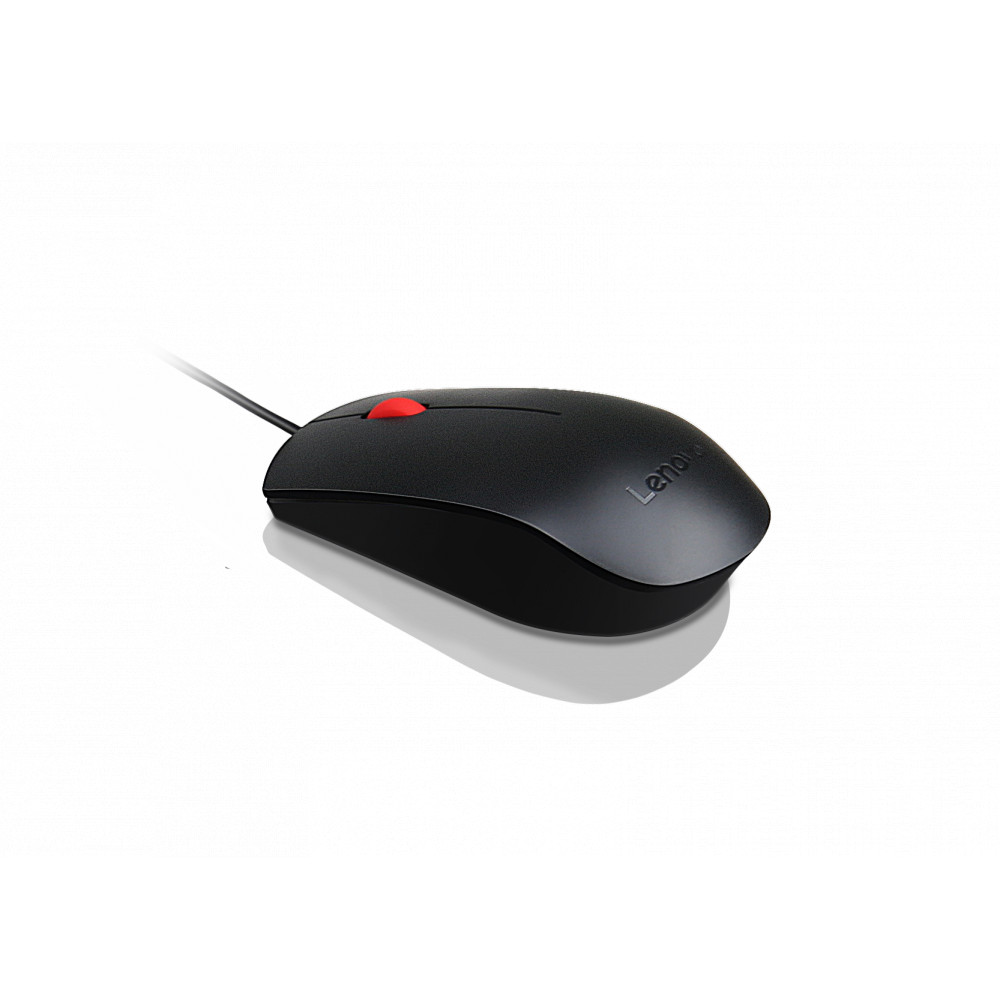 Lenovo Essential USB Wired Mouse, 1600 DPI, 1.8 m, 3 Buttons, Black Lenovo