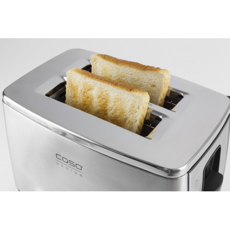 Caso Toaster Inox Stainless steel, Stainless steel, 1050 W, Number of slots 2, Number of power levels 9, Bun warmer included