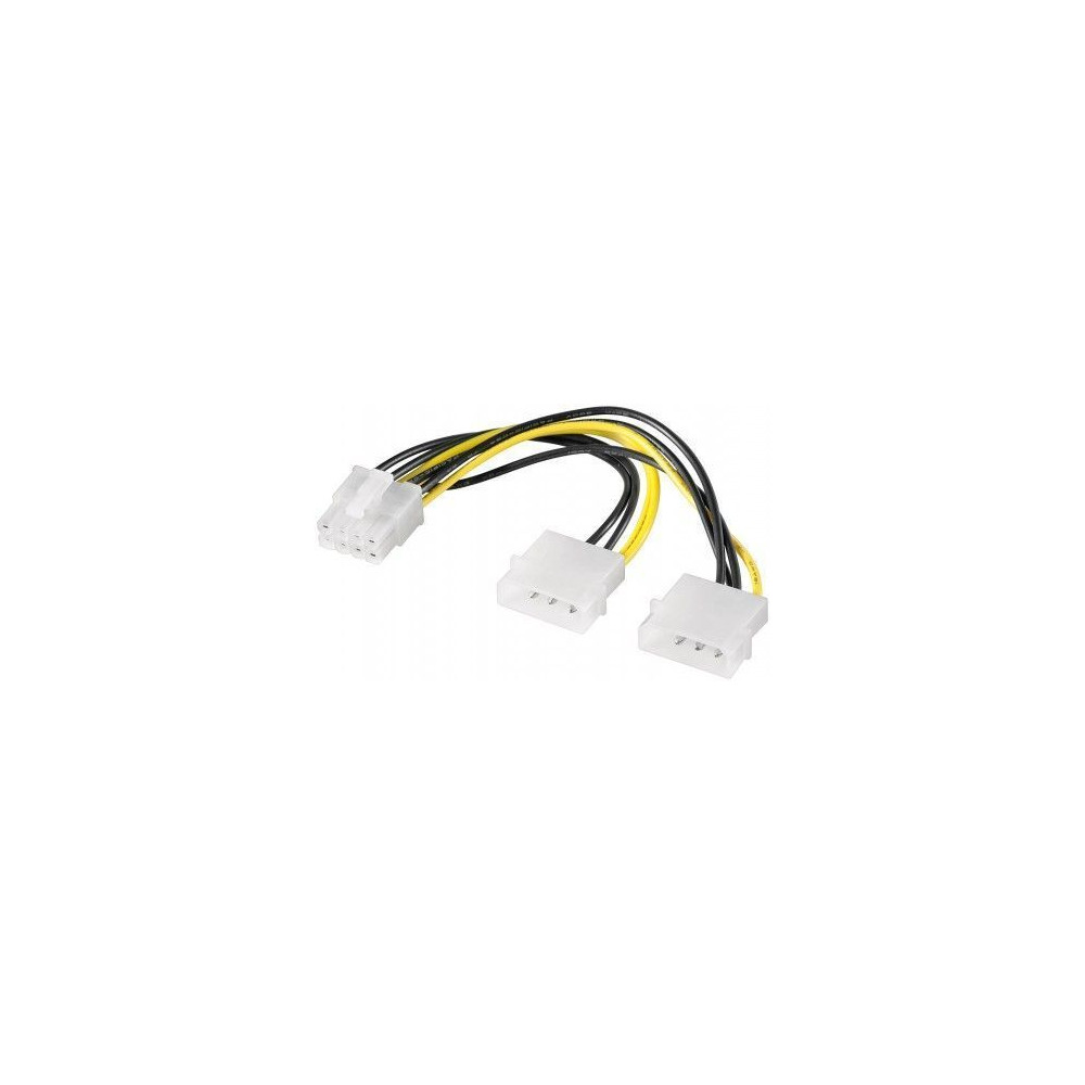 Goobay 93241 Power cable/adapter for PC graphics cards PCI-E to PCI Express 8-pin, 0.15 m