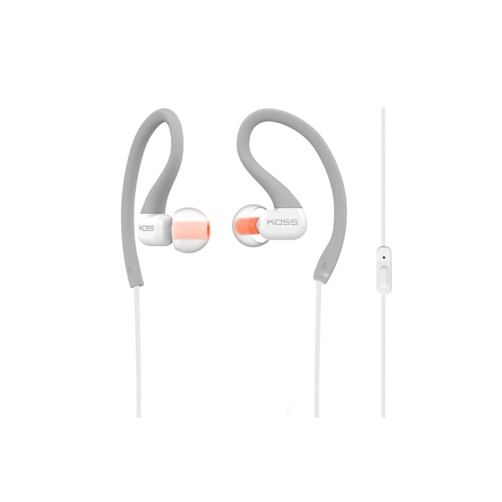 Koss Headphones KSC32iGRY In-ear/Ear-hook, 3.5mm (1/8 inch), Microphone, Grey,