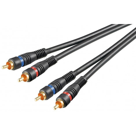 Goobay 50032 Stereo RCA cable 2x RCA, double shielded, 1.5 m