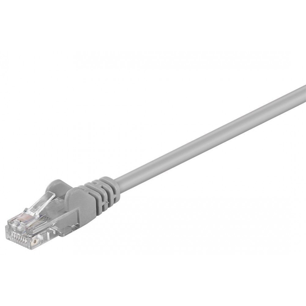 Goobay 95635 CAT 5e patch cable, U/UTP, grey, 25 m