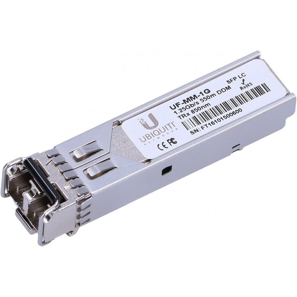 Ubiquiti UF-MM-1G SFP, Multi-Mode Fiber, Dual LC, 10/100/1000 Mbit/s, Wavelength 850 nm, Maximum transfer distance 550 m, (2-Pac