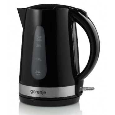 Gorenje Kettle K17BK Standard, Plastic/ metal, Black, 2200 W, 360 rotational base, 1.7 L