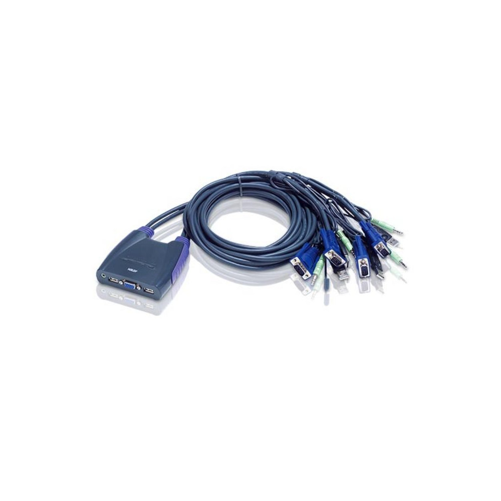 Aten 4-Port USB VGA/Audio Cable KVM Switch