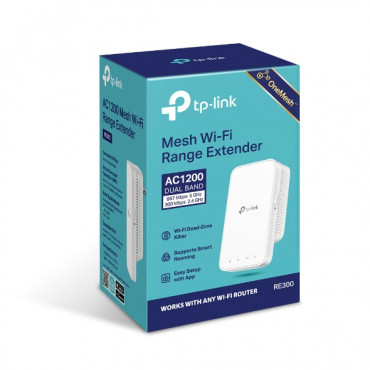 TP-LINK Mesh Extender RE300 802.11ac, 2.4GHz/5GHz, 300+867 Mbit/s, Antenna type 2xInternal