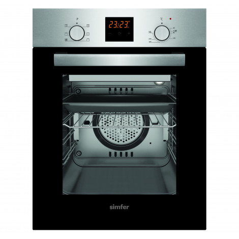 Simfer Oven 4207BERIM 47 L, Inox, Easy to clean, Pop-up knobs, Width 45 cm, Built in