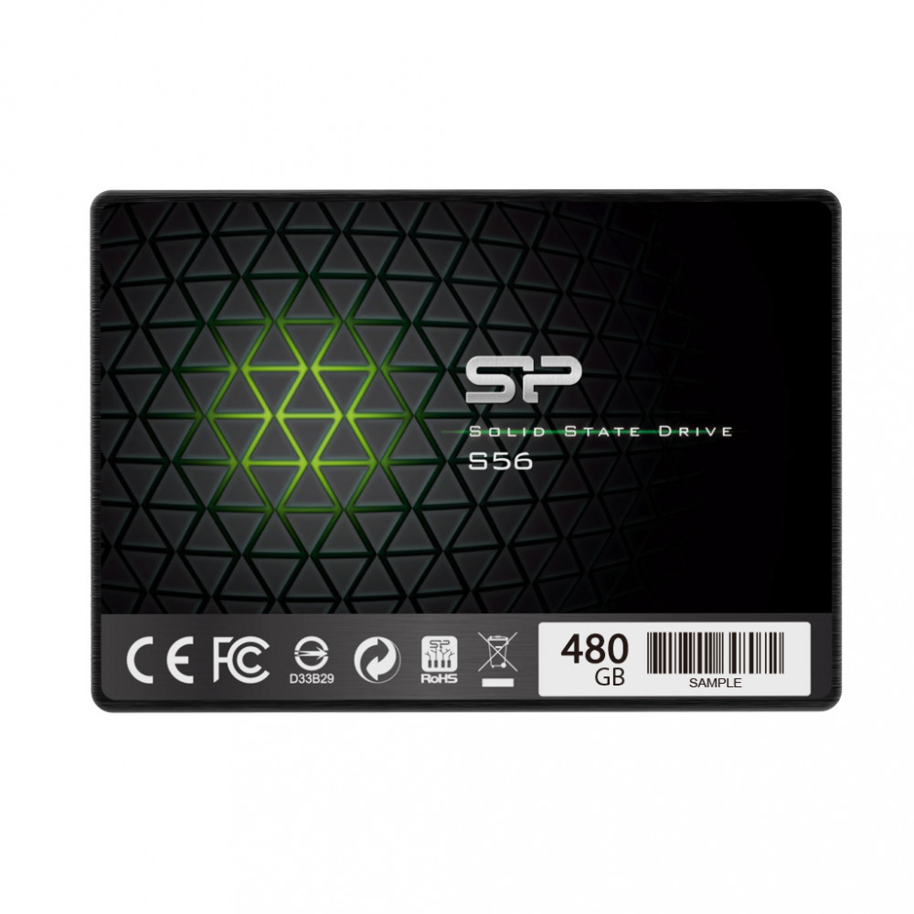 Silicon Power S56 480 GB, SSD form factor 2.5", SSD interface SATA, Write speed 530 MB/s, Read speed 560 MB/s