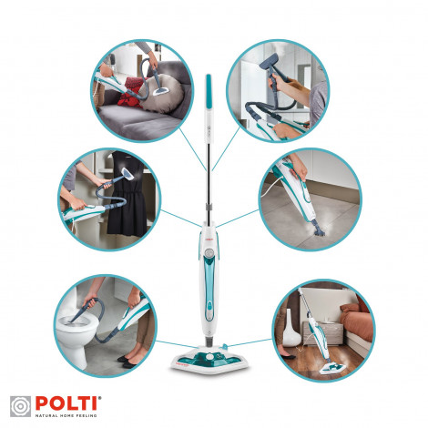 Polti Steam mop PTEU0282 Vaporetto SV450_Double Power 1500 W, Water tank capacity 0.3 L, White