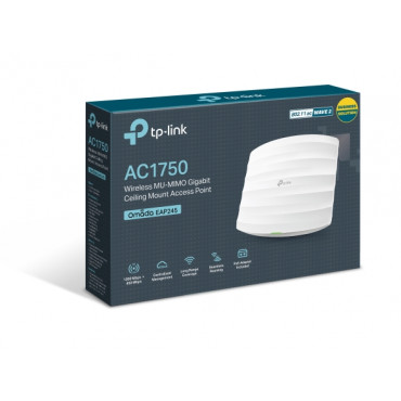 TP-LINK Access Point EAP245 802.11ac, 2.4GHz and 5GHz, 450+1300 Mbit/s, 10/100/1000 Mbit/s, Ethernet LAN (RJ-45) ports 2, PoE in