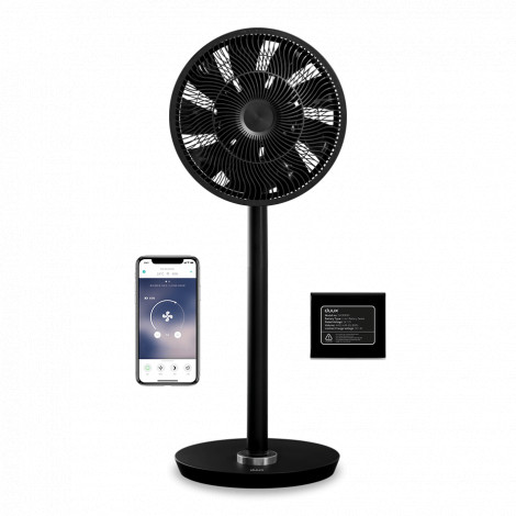 Duux Smart Fan Whisper Flex Smart Black with Battery Pack Stand Fan, Timer, Number of speeds 26, 2-22 W, Oscillation, Diameter 3