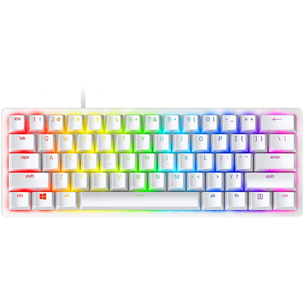 Razer Huntsman Mini, Gaming keyboard, RGB LED light, US, Mercury White, Wired