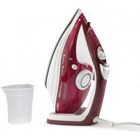 Gorenje Steam Iron SIH3000RBC Steam Iron, 3000 W, Water tank capacity 350 ml, Continuous steam 40 g/min, Red/White