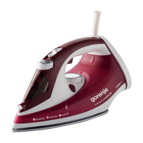 Gorenje Steam Iron SIH3000RBC Steam Iron, 3000 W, Water tank capacity 350 ml, Continuous steam 40 g/min, Red/White