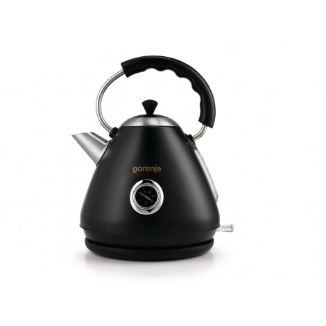 Gorenje Kettle K17CLBK Electric, 2200 W, 1.7 L, Plastic and metal, Black, 360 rotational base