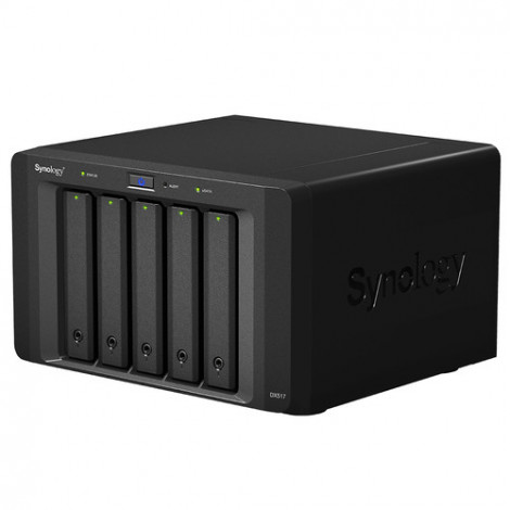 Synology Tower NAS Expansion Unit DX517 up to 5 HDD/SSD Hot-Swap (drives not included), Internal AC 100-240V Universal, 50/60 Hz
