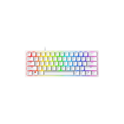 Razer Huntsman Mini 60%, Gaming, Opto-Mechanical, RGB LED light, Nordic, Mercury White, Wired