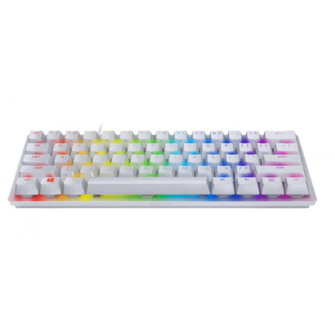 Razer Huntsman Mini 60%, Gaming, Opto-Mechanical, RGB LED light, Nordic, Mercury White, Wired