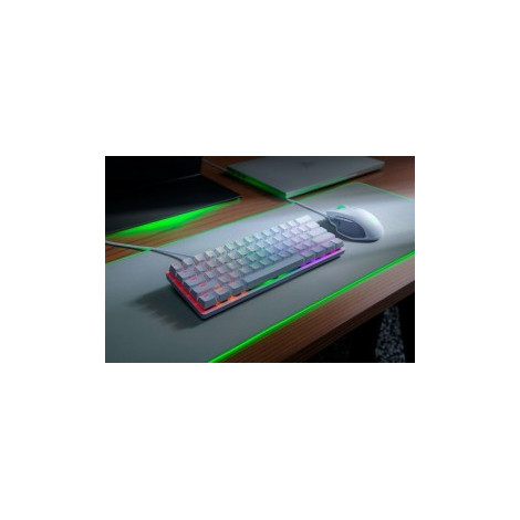 Razer Huntsman Mini 60%, Gaming, Opto-Mechanical, RGB LED light, Nordic, Mercury White, Wired