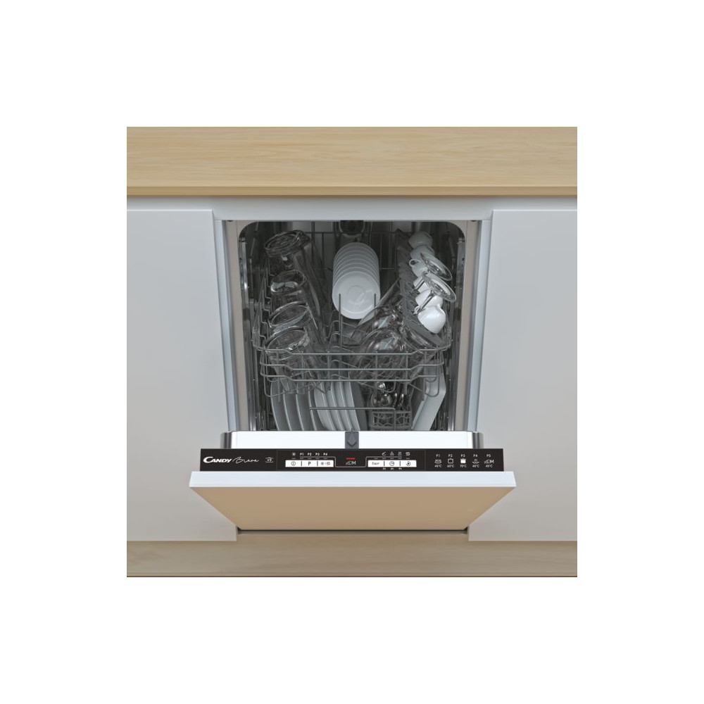 Candy Dishwasher CDIH 1L952 Built-in, Width 44.8 cm, Number of place settings 9, Number of programs 5, Energy efficiency class F