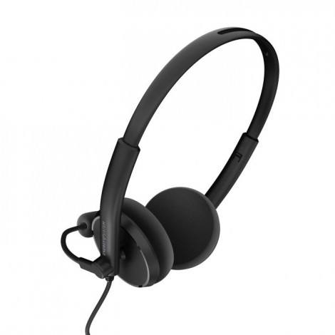 Energy Sistem Headset Office 2+ Black, USB and 3.5 mm plug, volume control, retractable boom mic.