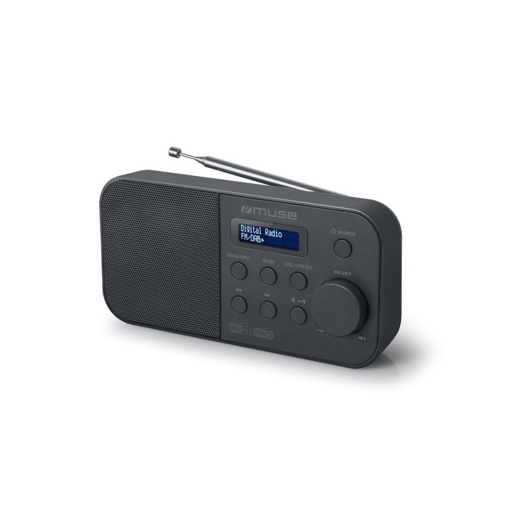 Muse Alarm function, M-109DB, Portable radio, Black